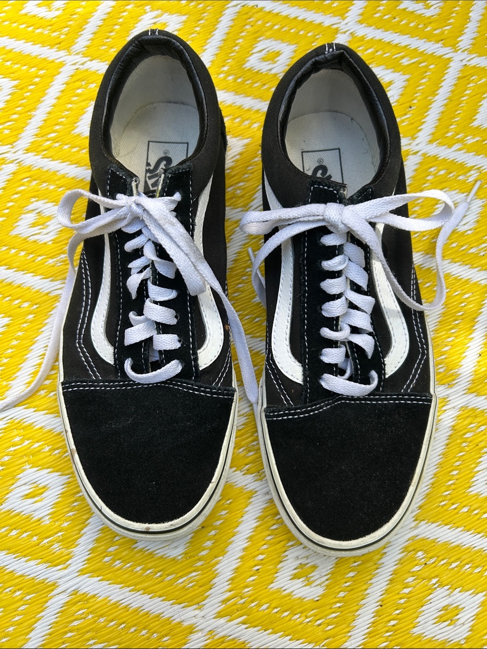 Vans Black and White Low-Top Sneakers